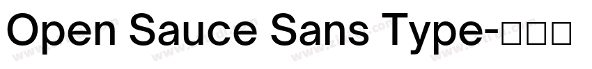 Open Sauce Sans Type字体转换
